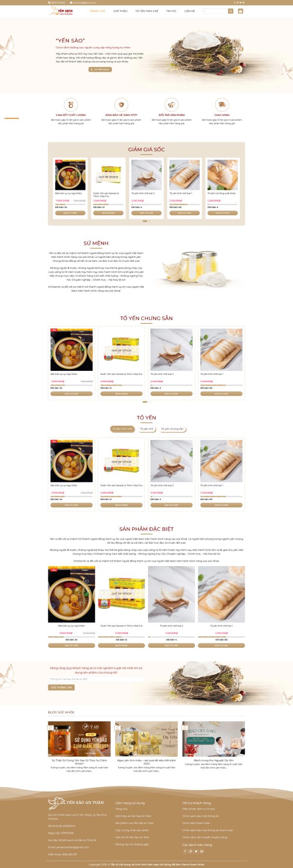 Theme wordpress công ty bán yến xào 4