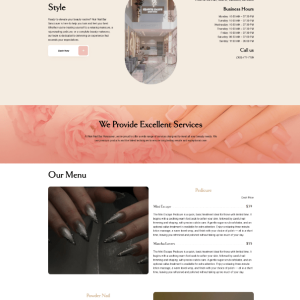 Theme wordpress tiệm nail 1 chuẩn đẹp, chuẩn SEO