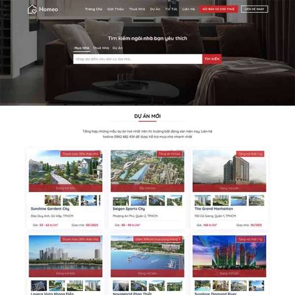 Theme wordpress bất động sản 10 chuẩn SEO