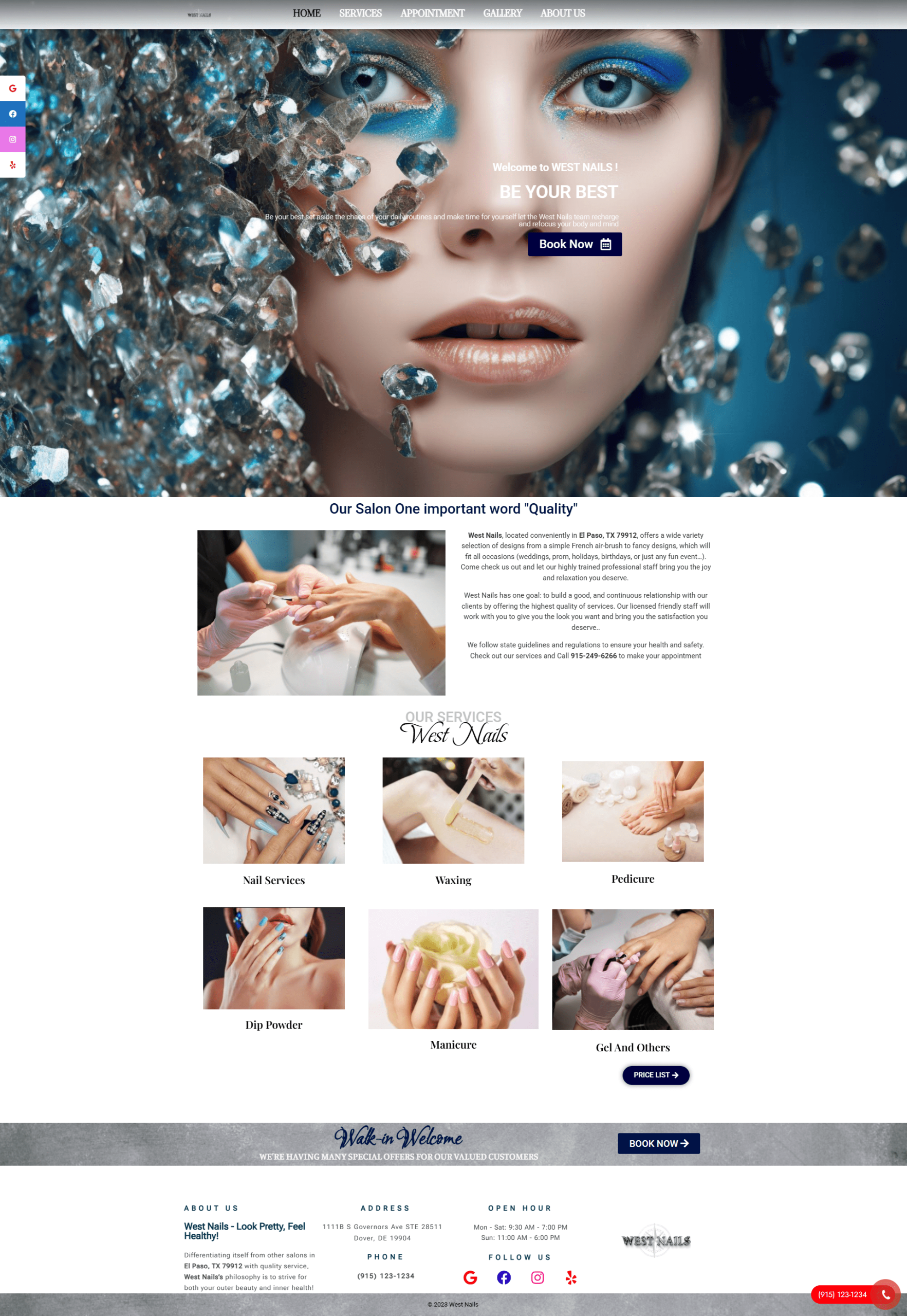 Theme wordpress nails 01 chuẩn SEO