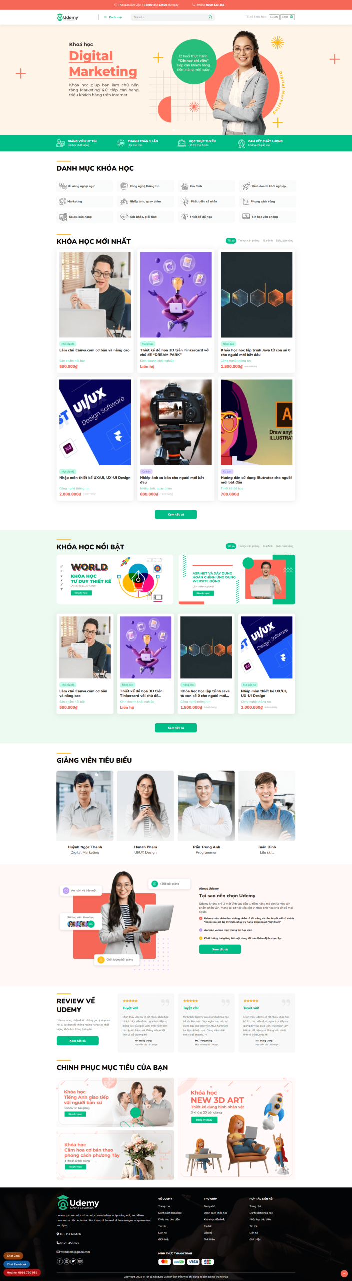 Theme wordpress khóa học 12