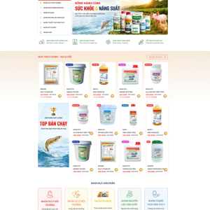 Theme WordPress Bán Thuốc Thủy Sản, Gia Súc , Thú Y