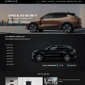 Theme wordpress showroom ô tô lynk & co Long Biên